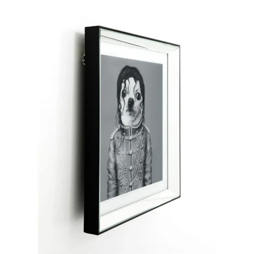 KARE Design Tableaux Encadres|Tableau Frame Mirror King Dog 60X60Cm