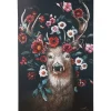KARE Design Tableaux Sur Toile|Tableau Sur Toile Deer In Flower 90X140Cm