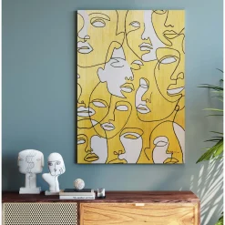KARE Design Tableaux Sur Toile|Tableau Sur Toile Faces 70X100Cm