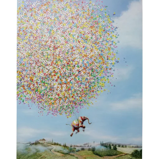 KARE Design Tableaux Sur Toile|Tableau Sur Toile Flying Elephant In Day 80X100Cm