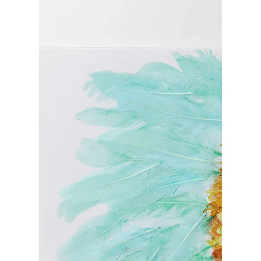 KARE Design Tableaux Sur Toile|Tableau Sur Toile Headdress Dog 80X80Cm