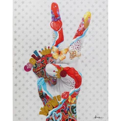 KARE Design Tableaux Sur Toile|Tableau Sur Toile Peace Sign 90X120Cm