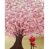 KARE Design Tableaux Sur Toile|Tableau Touched Flower Couple Dore-Fuchsia 120X160