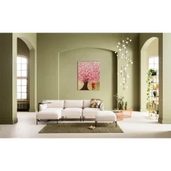 KARE Design Tableaux Sur Toile|Tableau Touched Flower Couple Dore-Fuchsia 120X160