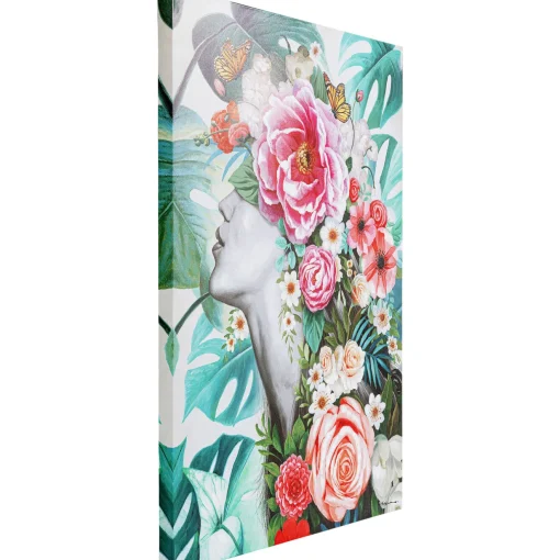 KARE Design Tableaux Sur Toile|Tableau Touched Flower Lady 90X120Cm