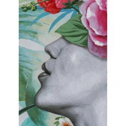 KARE Design Tableaux Sur Toile|Tableau Touched Flower Lady 90X120Cm