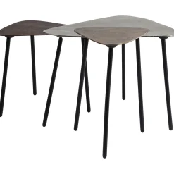 KARE Design Tables Basses|Tables Basses Loft Triangle Vintage (Set De 3)