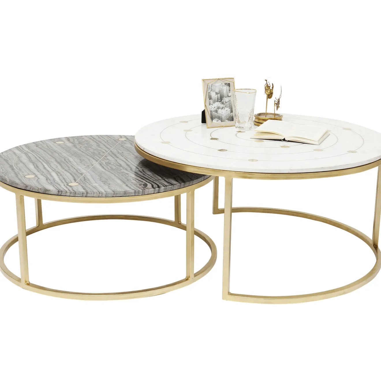 KARE Design Tables D'Appoint|Tables D Appoint Mystic Rond (Jeu De 2)