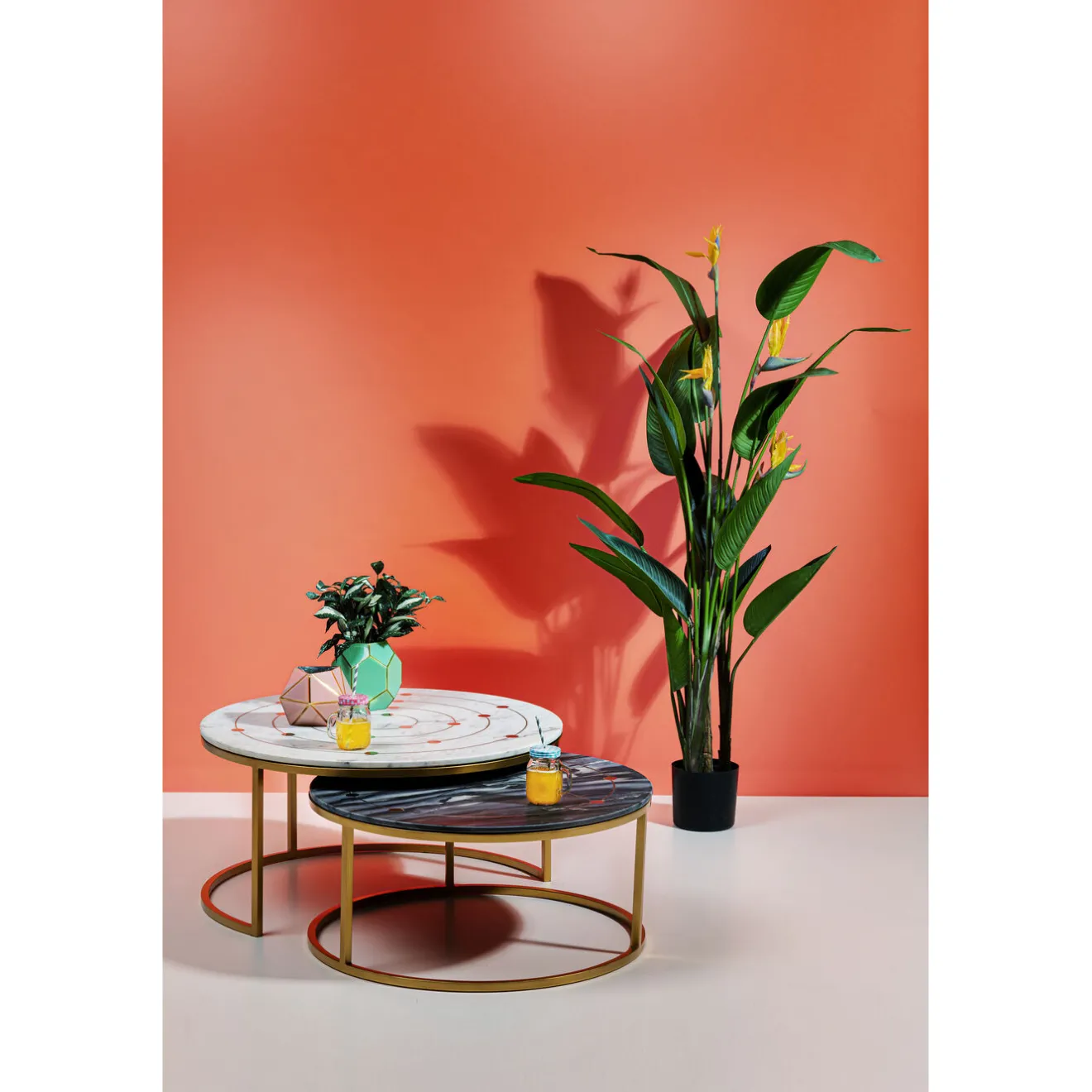 KARE Design Tables D'Appoint|Tables D Appoint Mystic Rond (Jeu De 2)