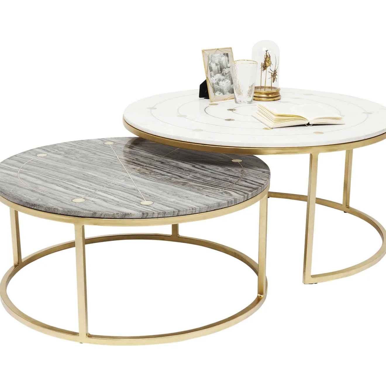 KARE Design Tables D'Appoint|Tables D Appoint Mystic Rond (Jeu De 2)