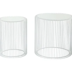 KARE Design Tables D'Appoint|Tables D Appoint Wire Blanc O44Cm (2/Set)