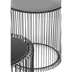KARE Design Tables D'Appoint|Tables D Appoint Wire Noir (Set/2) O44Cm