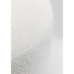 KARE Design Tabourets|Tabouret Cherry Boucle Creme Smoke O35Cm