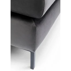 KARE Design Tabourets|Tabouret Gianni Velours Gris Noir