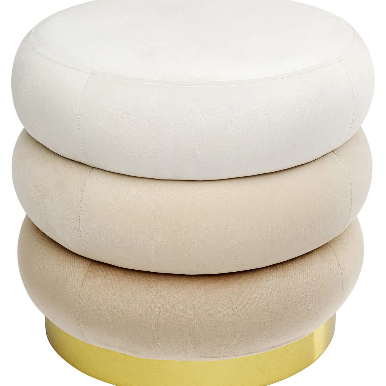KARE Design Tabourets|Tabouret Sandwich Creme O45Cm