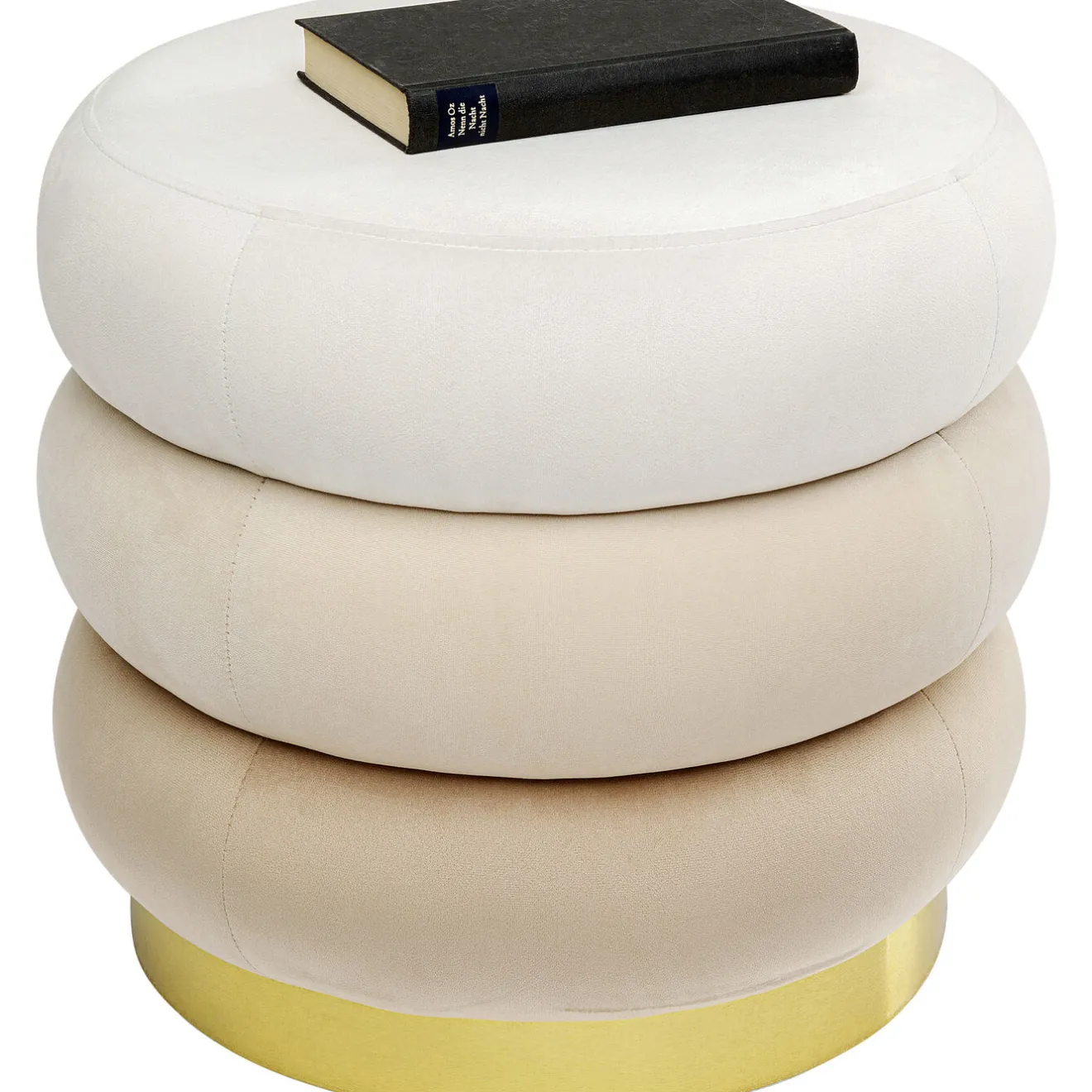 KARE Design Tabourets|Tabouret Sandwich Creme O45Cm