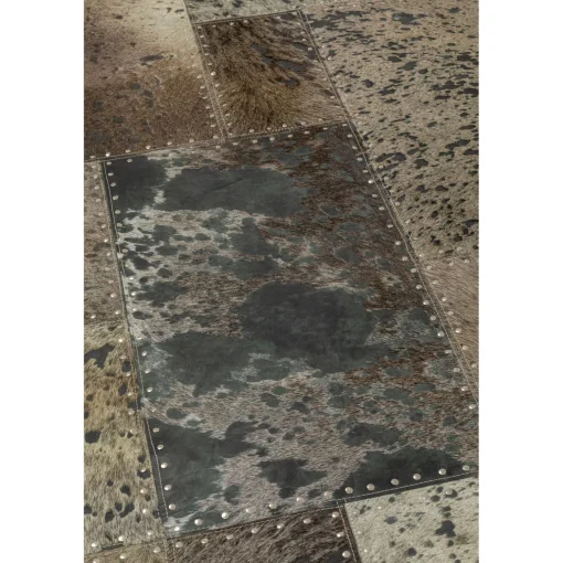 KARE Design Tapis En Peau|Tapis Squares Gris 170X240Cm