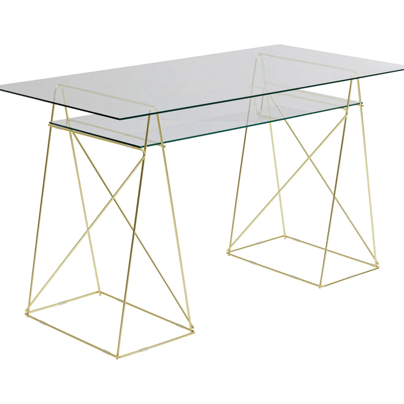 KARE Design Piètements De Tables|Treteaux-Bureau Polar Laiton (Set De 2)