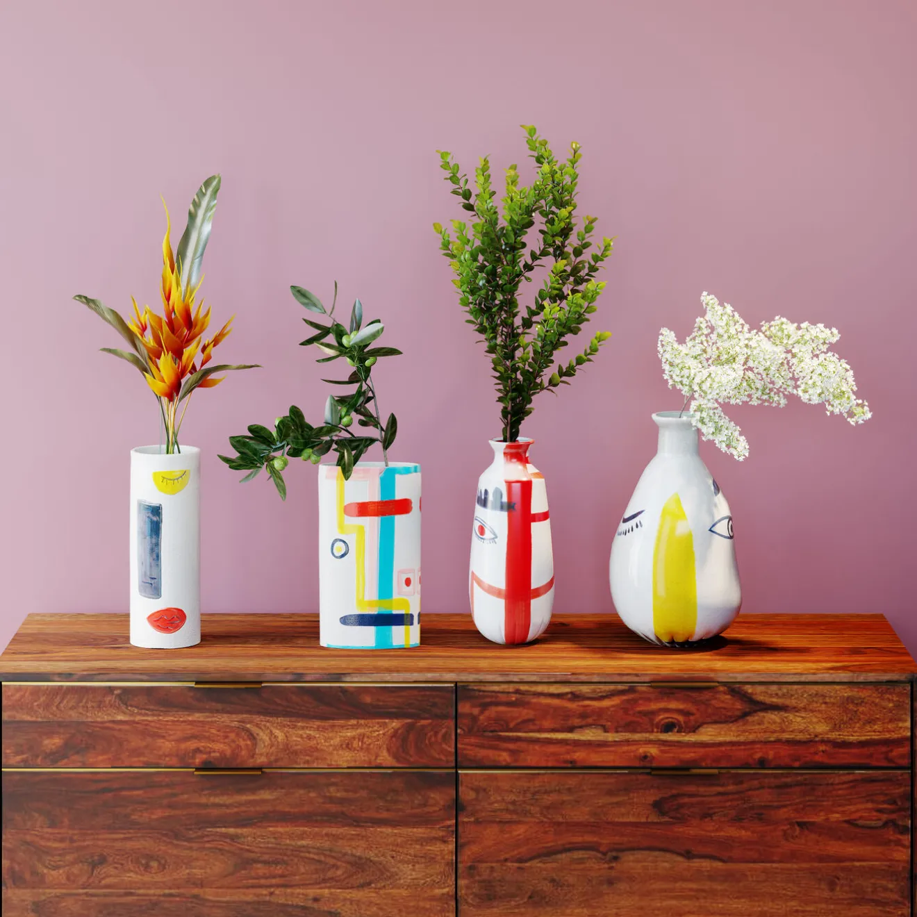 KARE Design Vases|Vase Art Face Colore 38