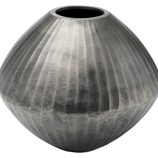 KARE Design Vases Décoratifs|Vase Décoratif Sacramento Carving Argente 30Cm
