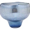 KARE Design Vases|Vase Grid Luster Bleu 28Cm