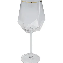 KARE Design Verres|Verre A Vin Diamond Dore Rim